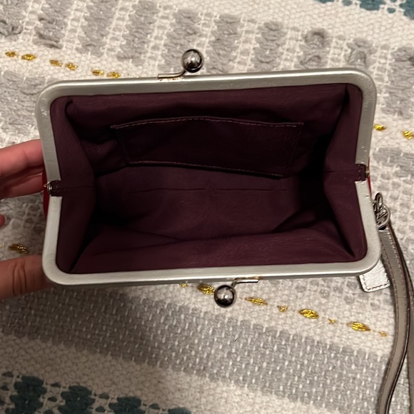 Coach Raspberry Satin Clutch - Picture 2 of 2